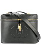 Chanel Vintage Cosmetic Vanity Handbag - Black