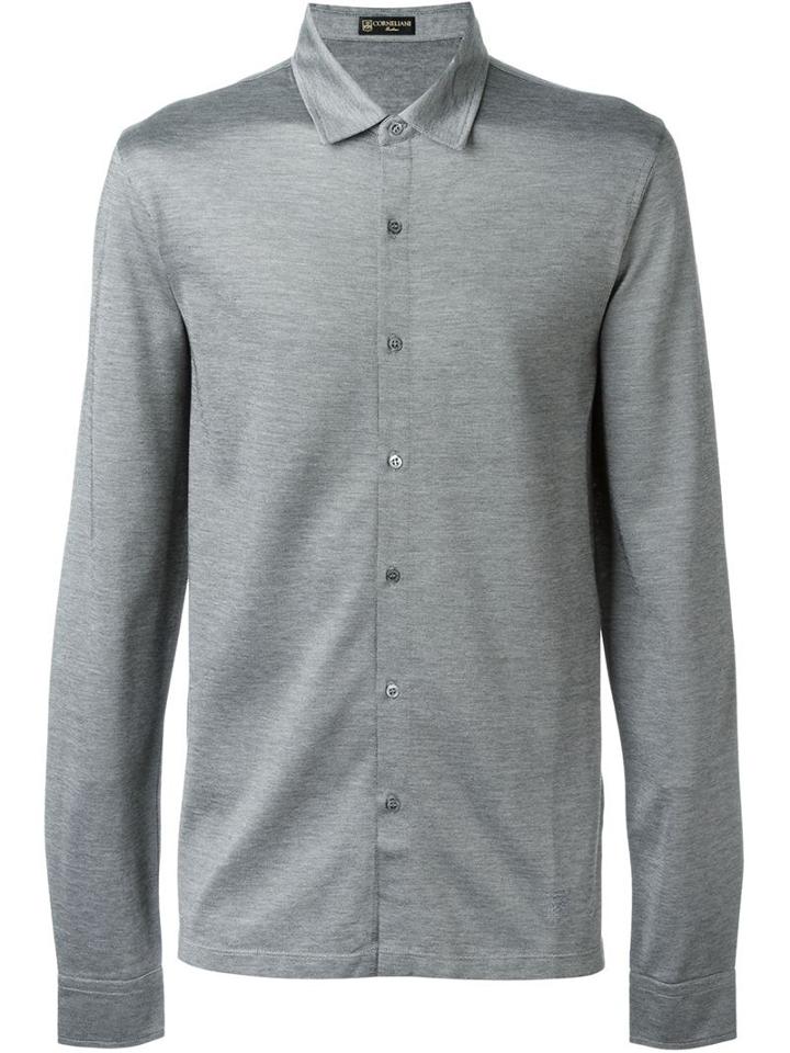 Corneliani Cuffed Sleeve Button Down Shirt