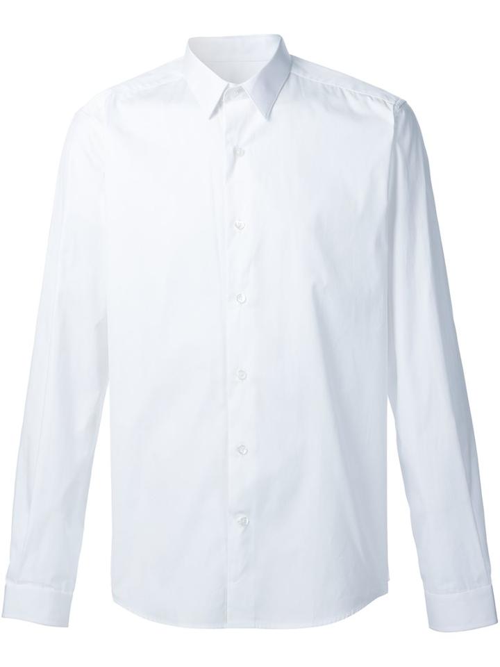 Ami Alexandre Mattiussi Classic Shirt, Men's, Size: 40, White, Cotton