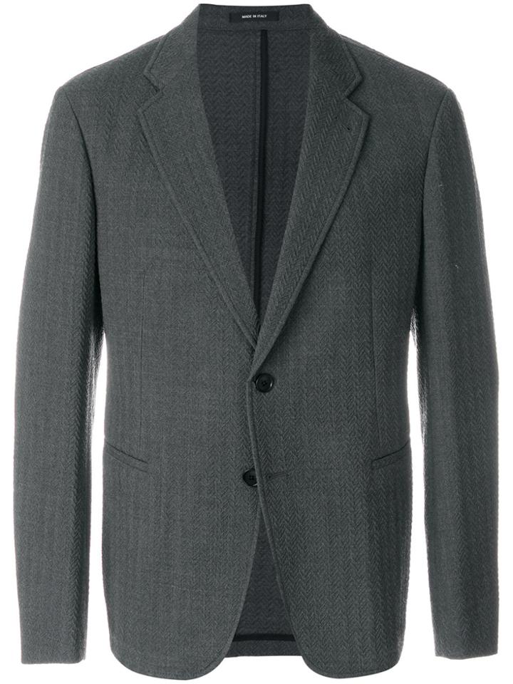 Giorgio Armani Textured Blazer - Grey