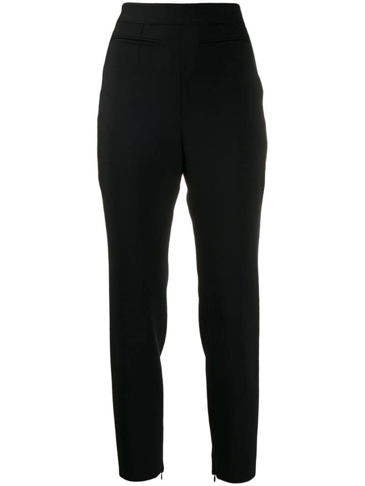 Alexander Mcqueen High-rise Slim-fit Trousers - Black