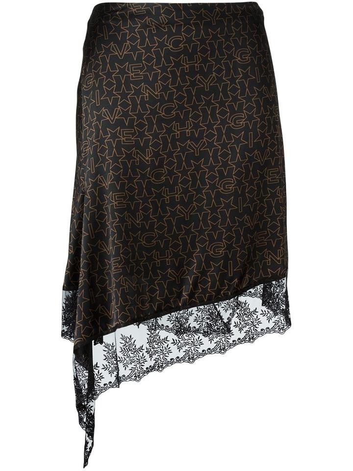 Givenchy Lace Panel Skirt, Women's, Size: 38, Black, Silk/polyamide/viscose/acetate