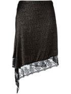 Givenchy Lace Panel Skirt, Women's, Size: 38, Black, Silk/polyamide/viscose/acetate