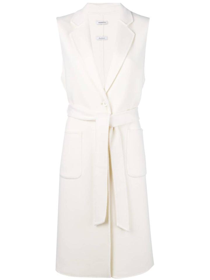 P.a.r.o.s.h. Sleeveless Midi Coat - White