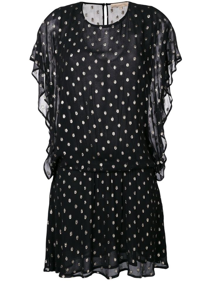Vanessa Bruno Fil Coupé Polka Dot Mini Dress - Black