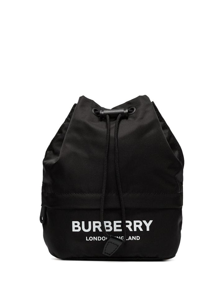 Burberry Phoebe Logo Mini Bucket Bag - Black