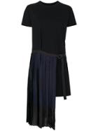 Sacai Combined T-shirt Dress - Black