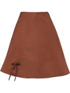 Prada Satin Poodle Skirt - Brown