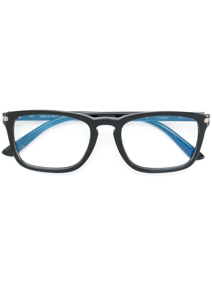 Cartier C Décor Square Sunglasses - Black