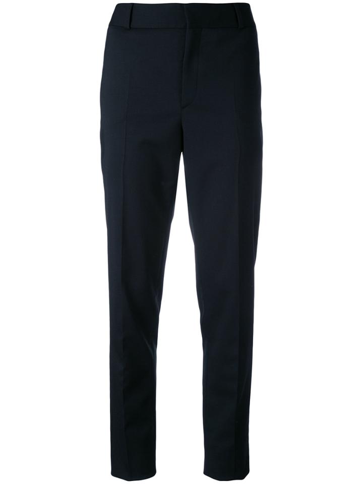 Saint Laurent Classic Mid-rise Trousers - Black