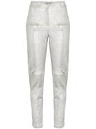 Sies Marjan Brin Slim Fit Leather Trousers - Metallic