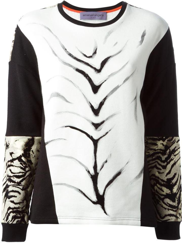 Emanuel Ungaro Mixed Print Sweatshirt