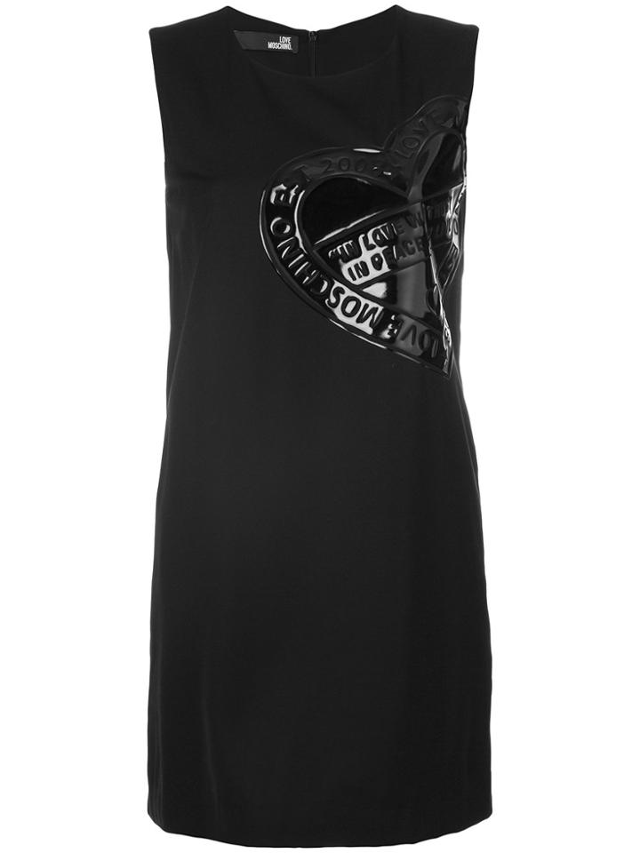 Love Moschino Vinyl Effect Dress - Black