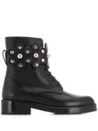 Red Valentino Red(v) Flower Puzzle Boots - Black