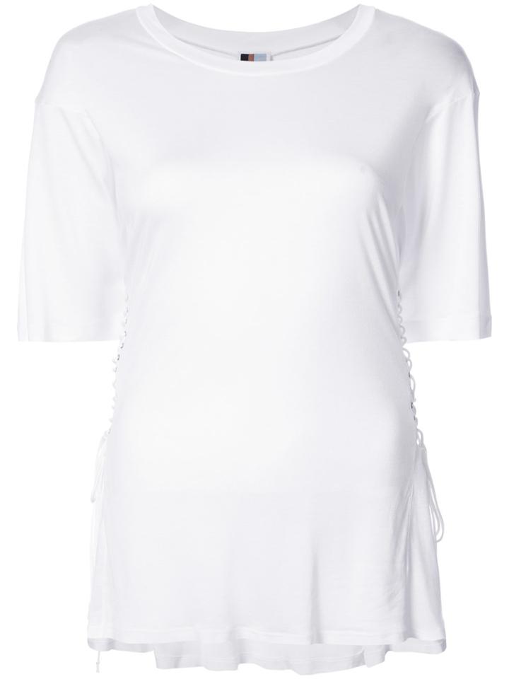 Jean Atelier Laced Detail T-shirt - White