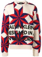 Calvin Klein 205w39nyc Star Knit Jumper - Neutrals