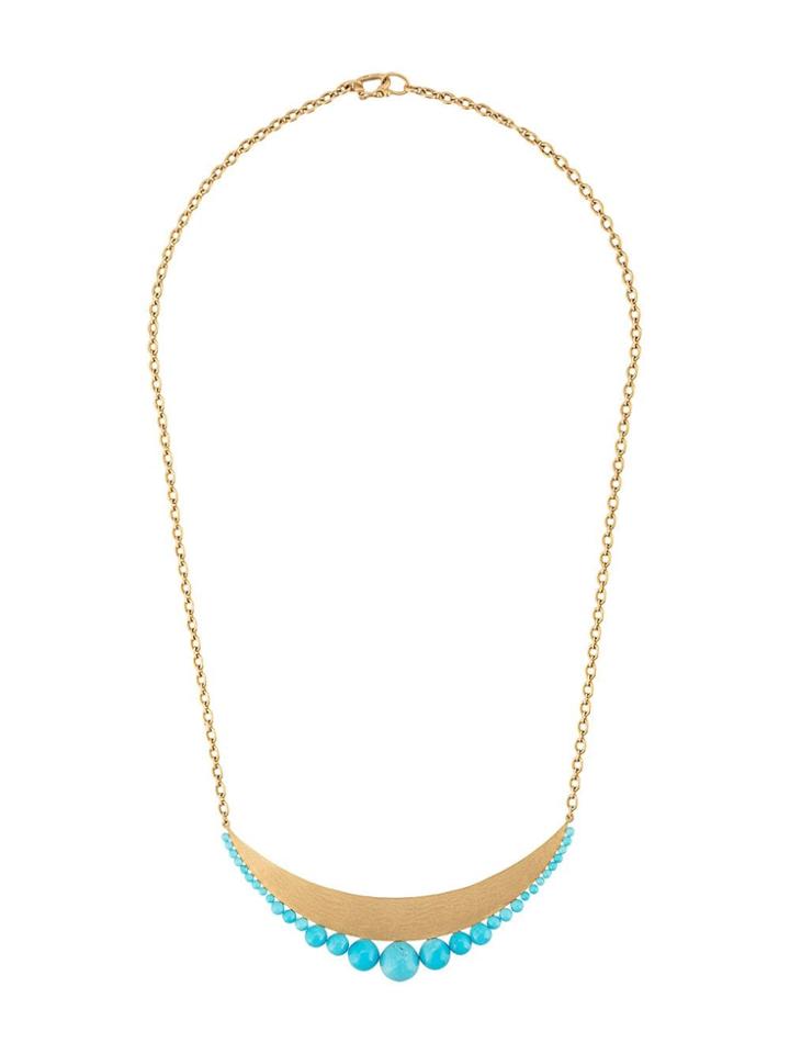 Irene Neuwirth 18kt Yellow Gold Kingsman Turquoise Bead Pendant