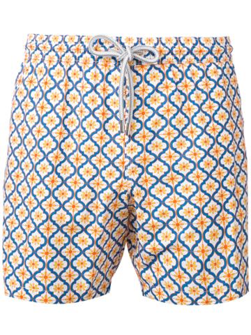 Capricode Printed Swim Shorts - White