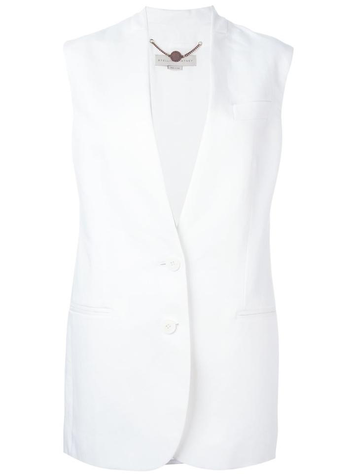 Stella Mccartney Ernest Blazer, Women's, Size: 44, White, Cotton/paper Yarn/viscose