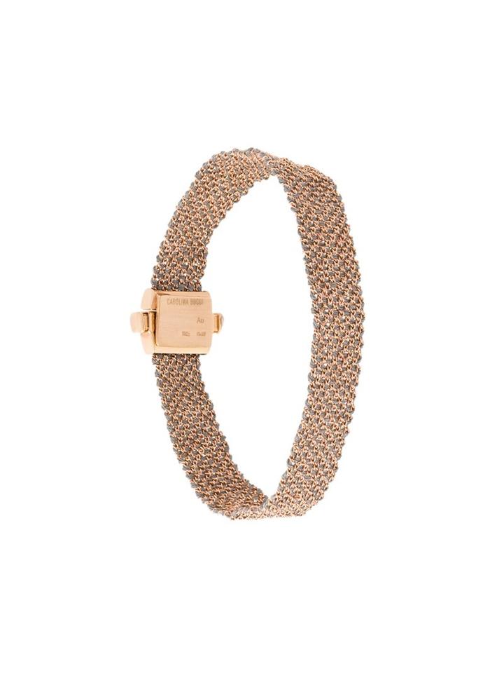 Carolina Bucci 18kt Rose Gold 'woven' Bracelet, Women's, Grey