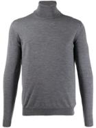 Zanone Fine Knit Roll Neck Sweater - Grey