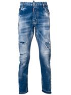 Dsquared2 Bleached Denim Jeans - Blue