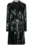 Galvan Gloss Belted Trench Coat - Black