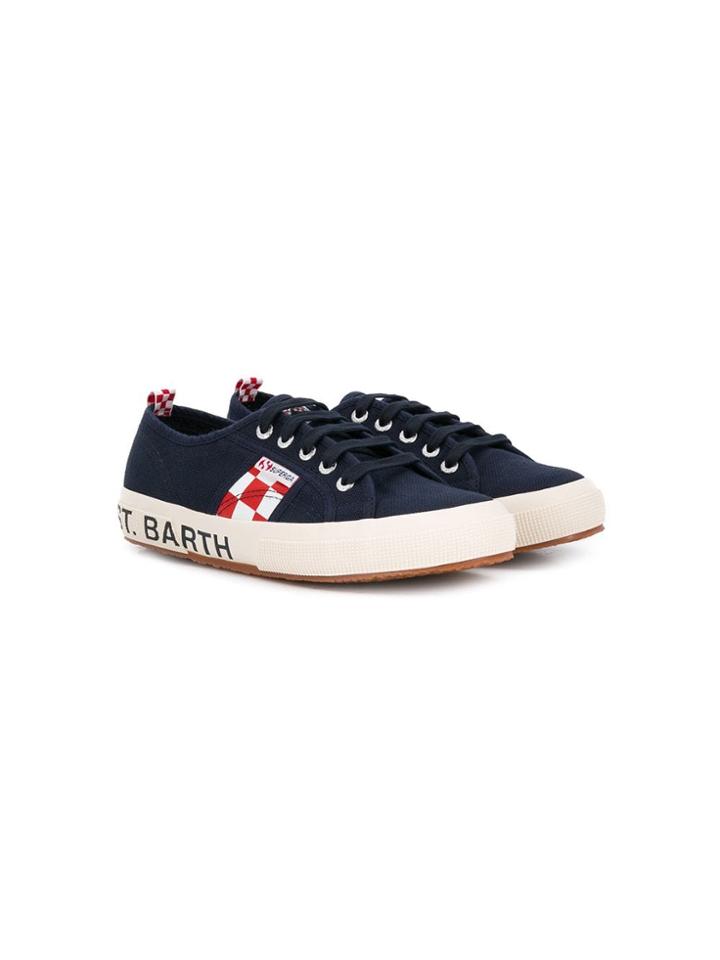 Mc2 Saint Barth Kids Lace Up Sneakers - Blue