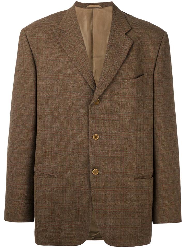 Romeo Gigli Vintage Prince Of Wales Check Blazer - Brown