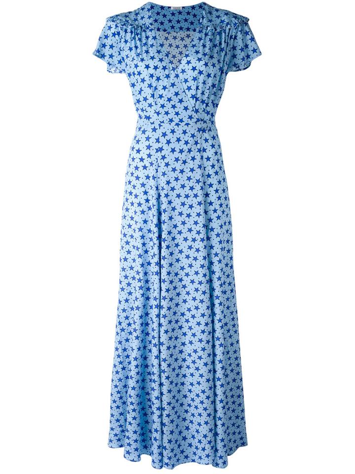 P.a.r.o.s.h. Star Print Dress, Women's, Size: Medium, Blue, Silk/spandex/elastane
