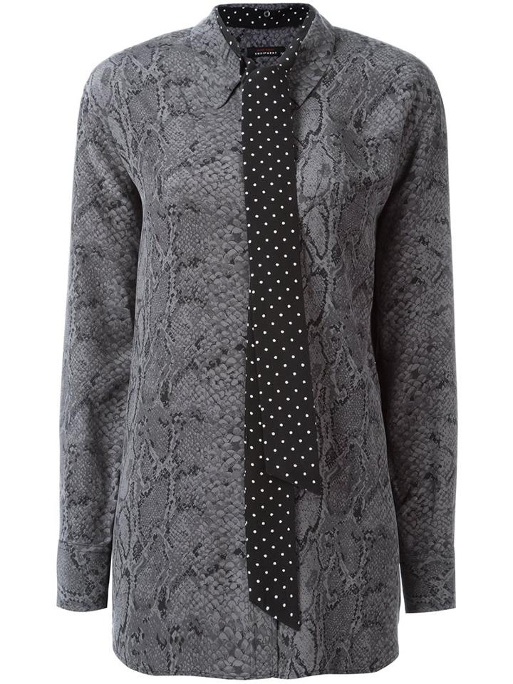 Equipment Snakeskin Print Blouse
