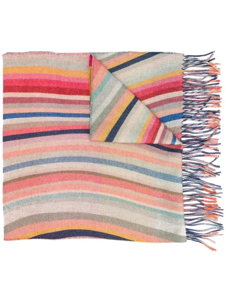 Paul Smith Striped Scarf - Pink
