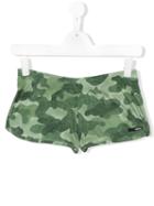 Rrd Kids - Camo Shorts - Kids - Elastodiene/polyester - 16 Yrs, Green