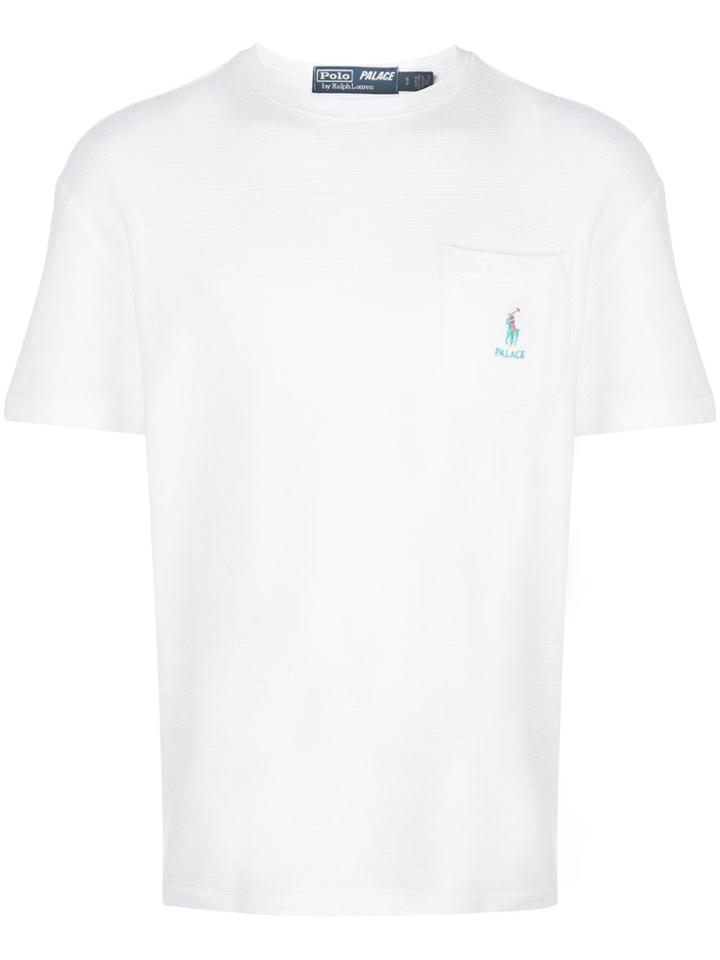 Palace X Polo Logo Embroidered T-shirt - White