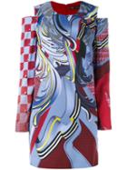 Versace - Art Print Dress - Women - Silk/acetate/viscose - 38, Red, Silk/acetate/viscose