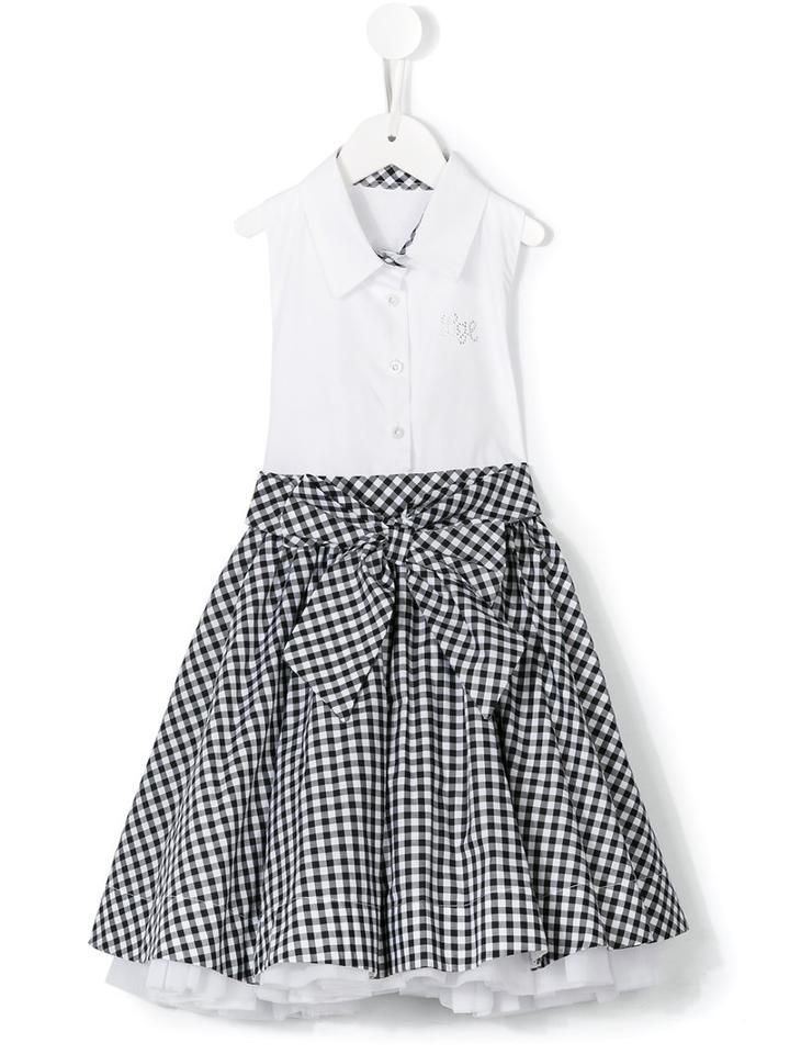 Lapin House Checked Skirt Dress, Girl's, Size: 6 Yrs, Black