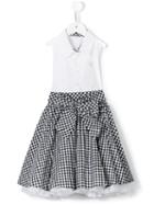 Lapin House Checked Skirt Dress, Girl's, Size: 6 Yrs, Black