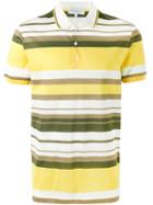 Salvatore Ferragamo - Striped Polo Shirt - Men - Cotton - Xl, Yellow/orange, Cotton