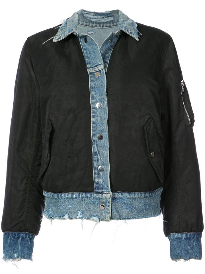 Amiri Reversible Denim Bomber Jacket - Blue