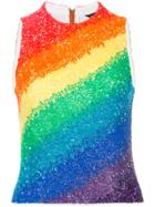 Manish Arora Rainbow Striped Tank Top - Multicolour