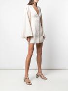 Shona Joy Wren Circle Sleeve Mini Dress - Neutrals