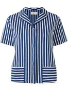 Maison Kitsuné - Simone Patched Pocket Shirt - Women - Cotton - 36, Blue, Cotton