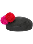 Eugenia Kim Coco Pompom Beret - Black