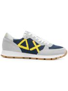 Sun 68 Logo Colour-block Sneakers - Blue