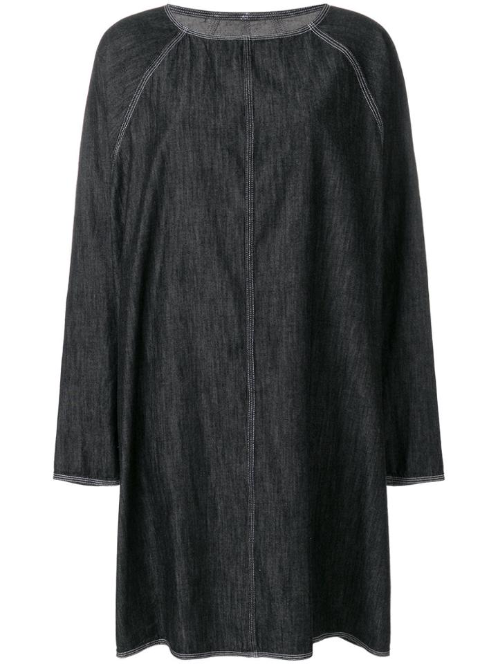 Mm6 Maison Margiela Oversized Denim Dress - Black