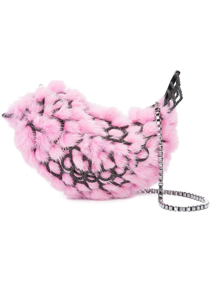 Natasha Zinko - Bird Shoulder Bag - Women - Acetate - One Size, Pink/purple, Acetate