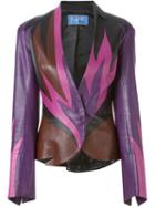 Thierry Mugler Vintage Flame Leather Jacket, Women's, Size: Small, Purple