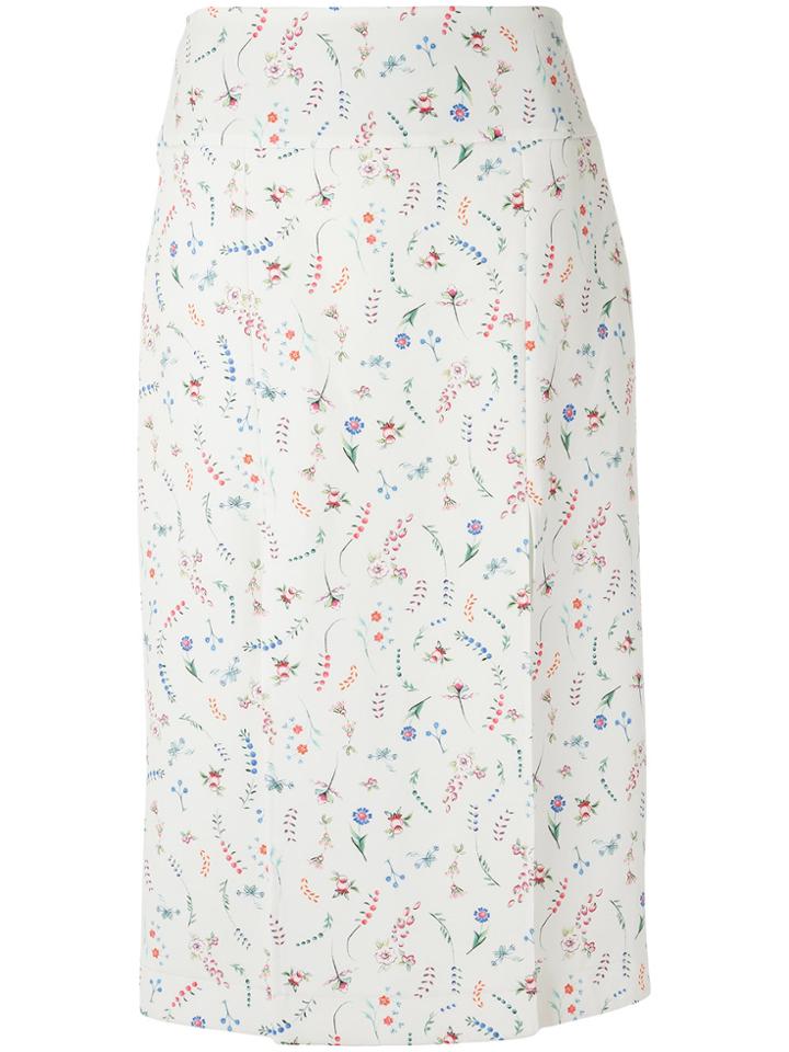Olympiah Printed Pencil Skirt - White