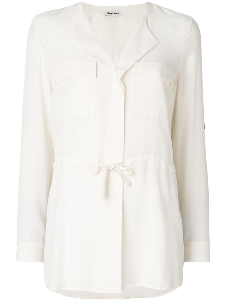 Max & Moi Drawstring Waist Shirt - Nude & Neutrals