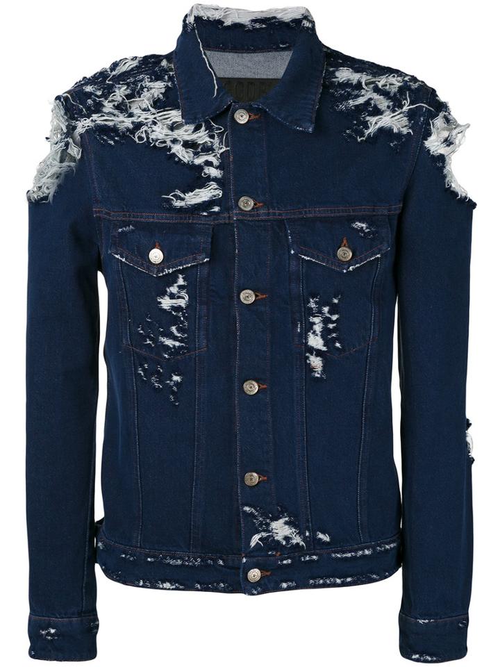Golden Goose Deluxe Brand - Distressed Denim Jacket - Men - Cotton - L, Blue, Cotton